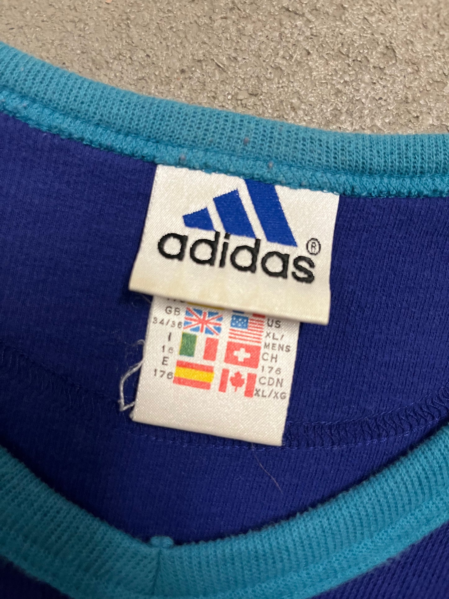Vintage 90s Blue Adidas Tee - M (W)