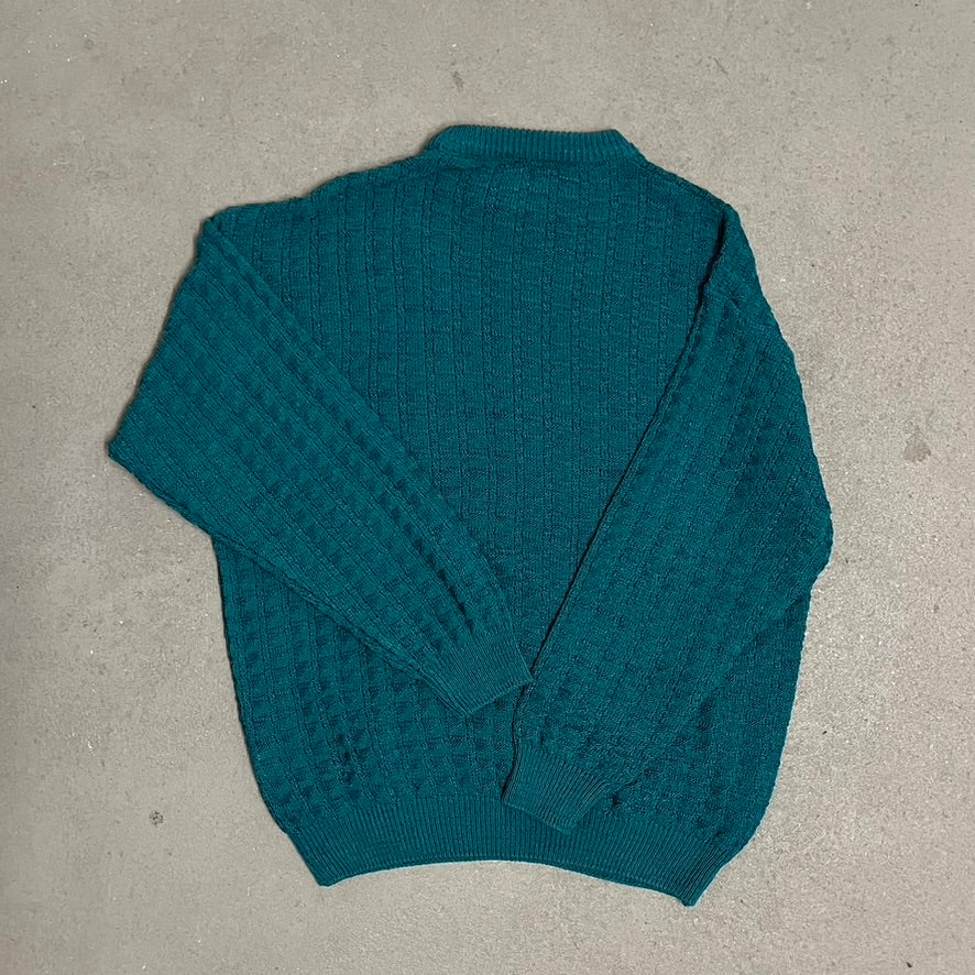 Vintage Petrol Lacoste Knit Sweater - M