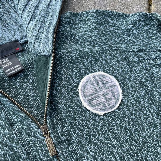 Vintage Green Diesel Knit Zip Up - M (W)