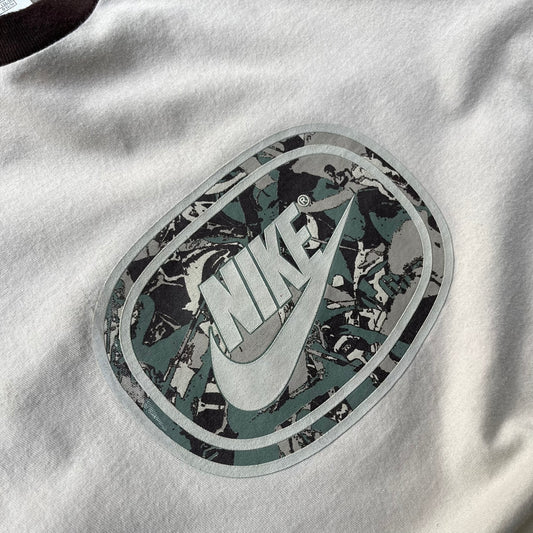 Vintage Beige Nike Ringer Tee - L