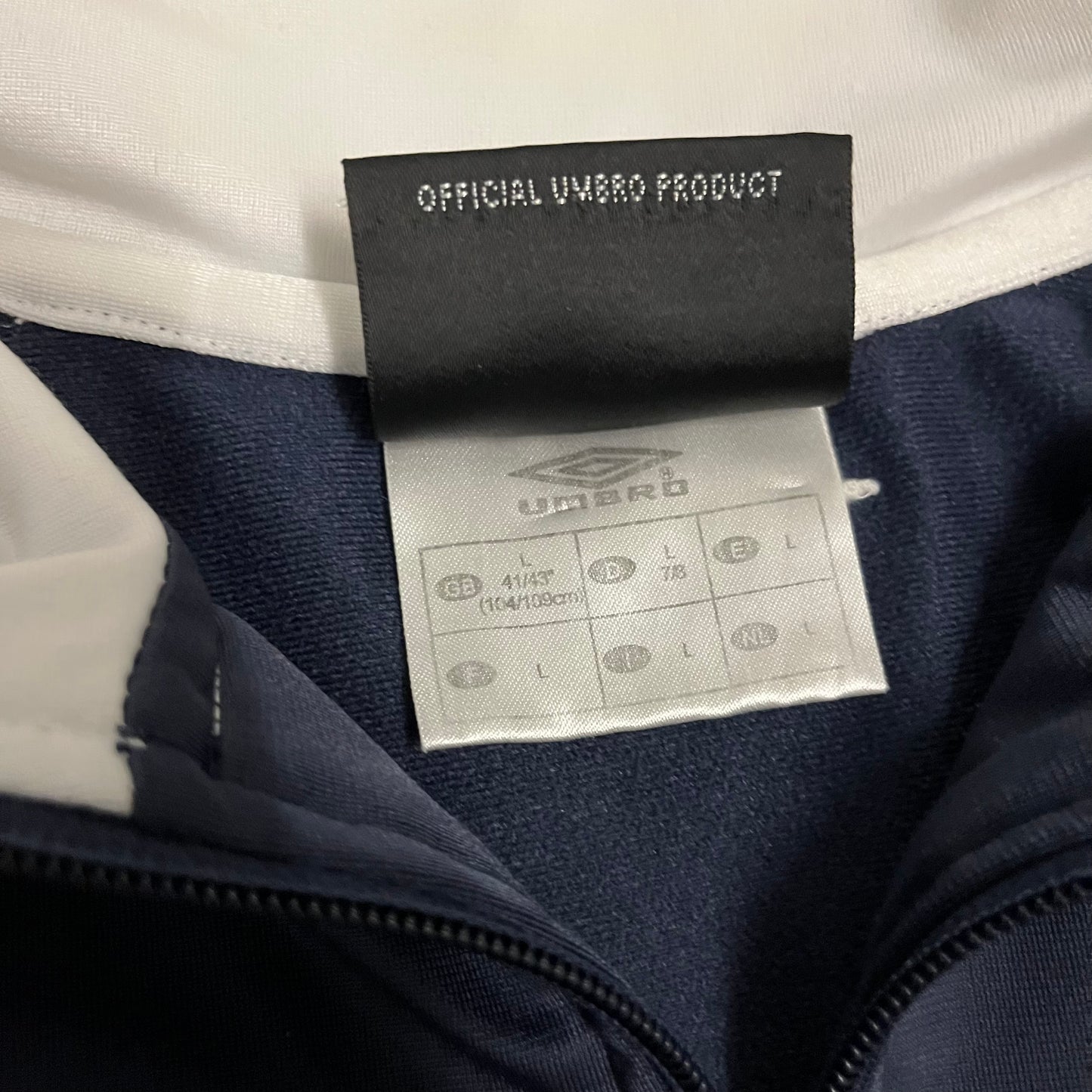 Vintage Y2K Blue Creme Umbro Track Jacket - L