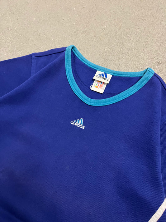 Vintage 90s Blue Adidas Tee - M (W)