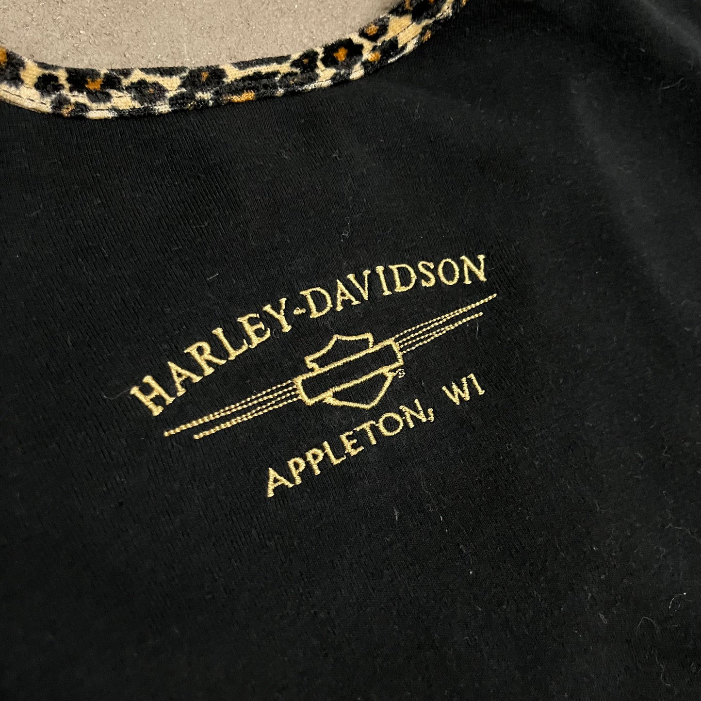 Vintage 2001 Black Harley Davidson Crop Top - L (W)