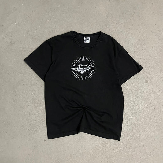 Vintage Y2K Black Fox Racing Tee - L