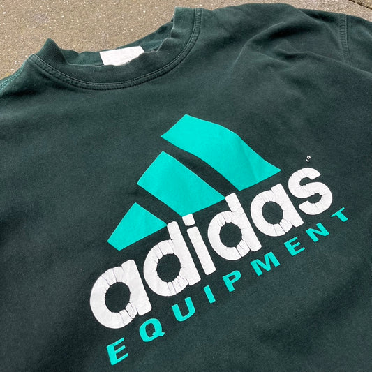 Vintage Black Adidas Tee - XL