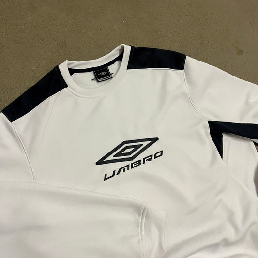 Vintage Y2K White Umbro Sweater - L