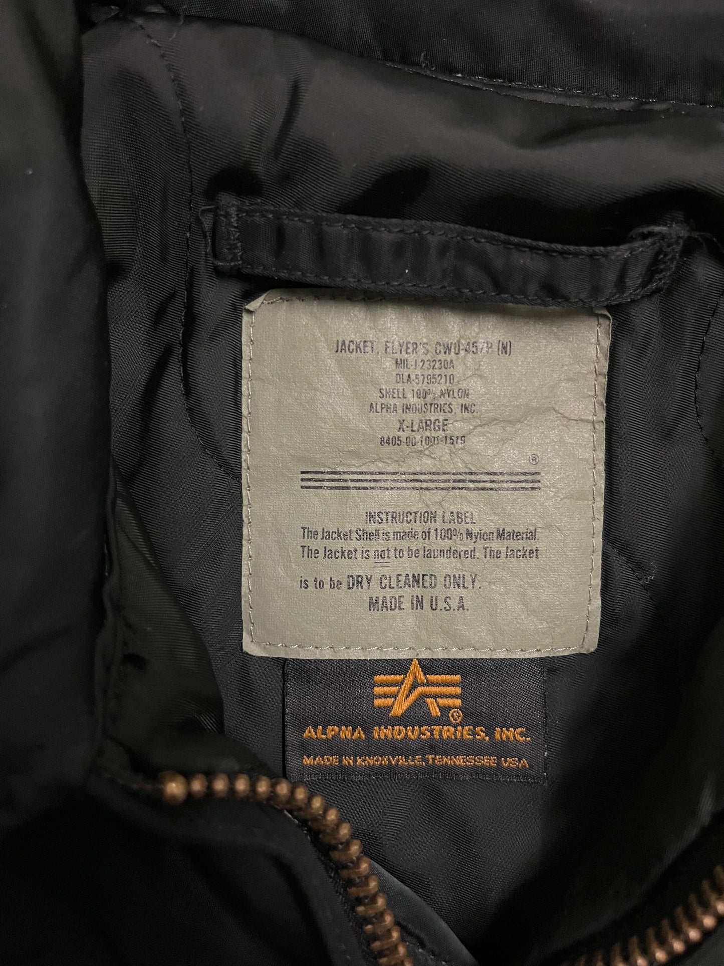 Vintage Black Alpha Industries Bomber Jacket Made in USA - L