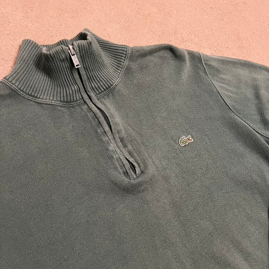 Vintage Green Lacoste Half Zip - M