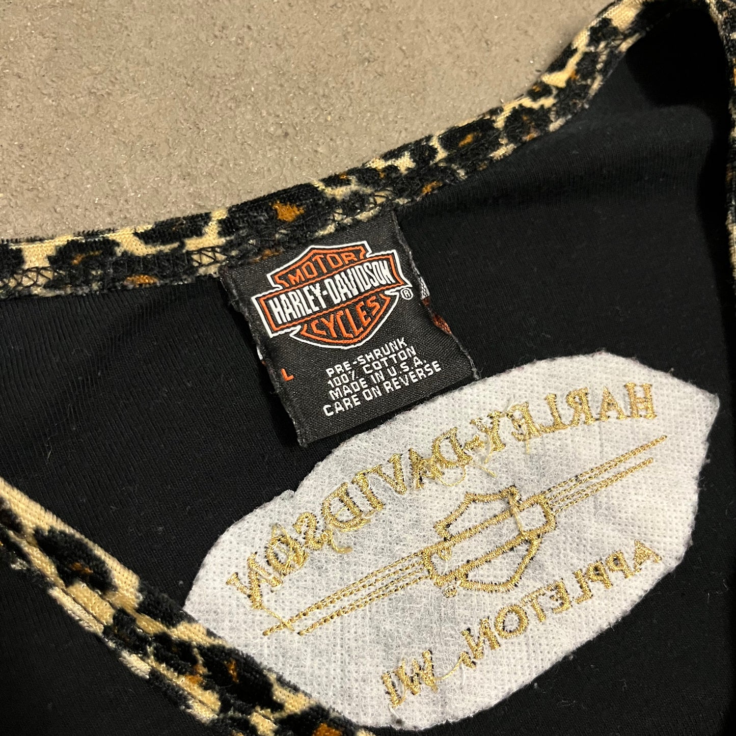 Vintage 2001 Black Harley Davidson Crop Top - L (W)