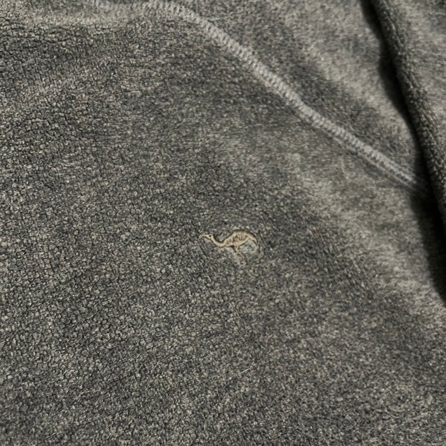 Vintage Grey Camel Fleece Half Zip - L