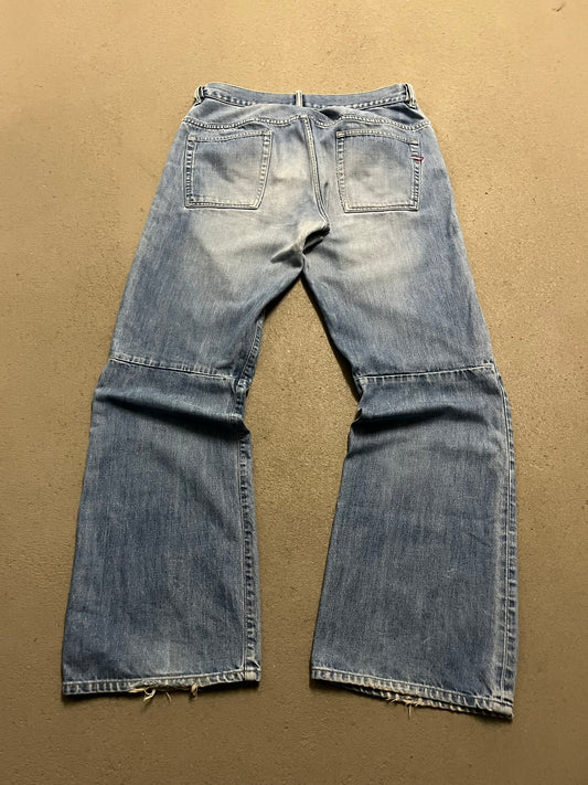 Vintage Y2K Blue Diesel Bootcut Jeans - 34