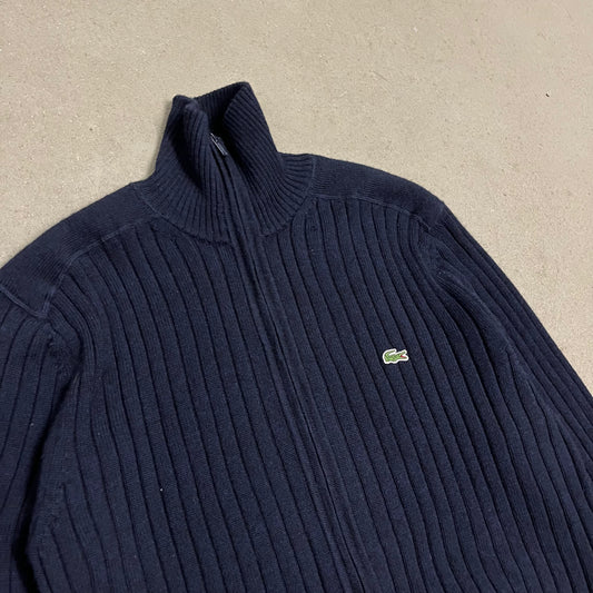 Vintage Blue Lacoste Knit Zip Up - L