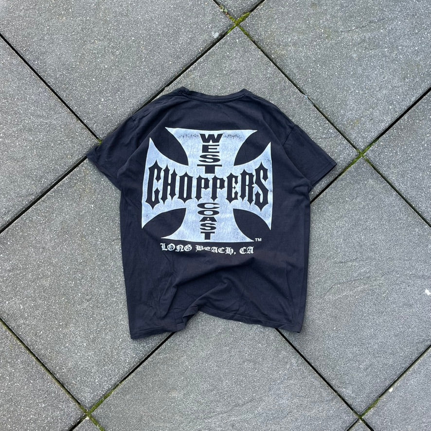 Vintage Black Faded West Coast Choppers Tee - M