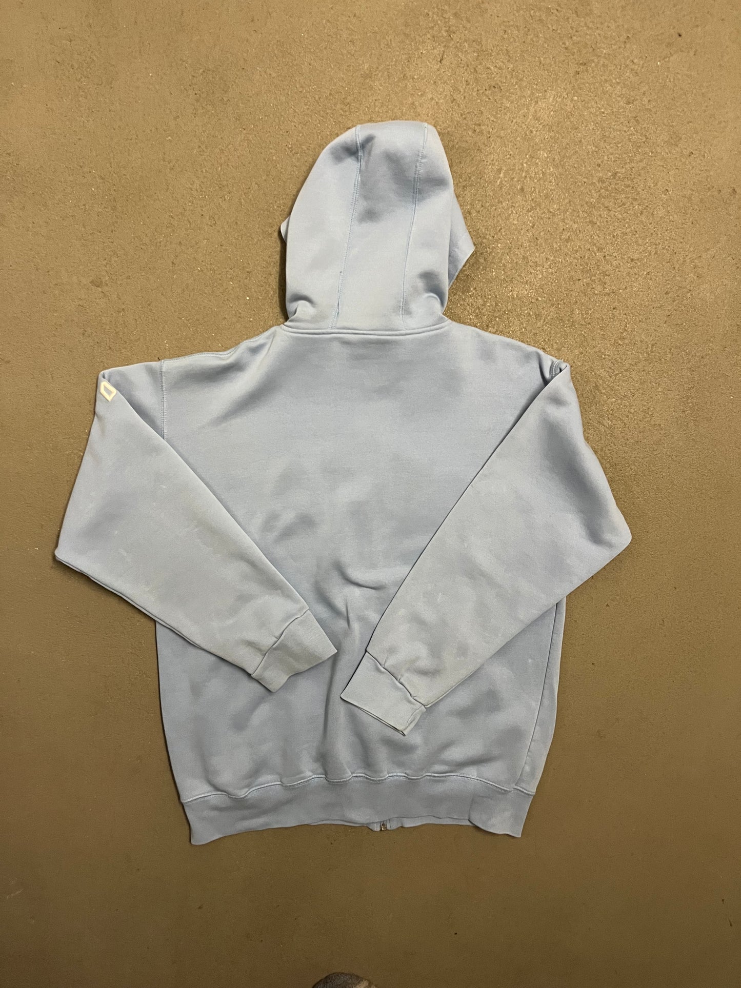 Vintage Y2K Blue Diesel Spellout Zip Hoodie - L