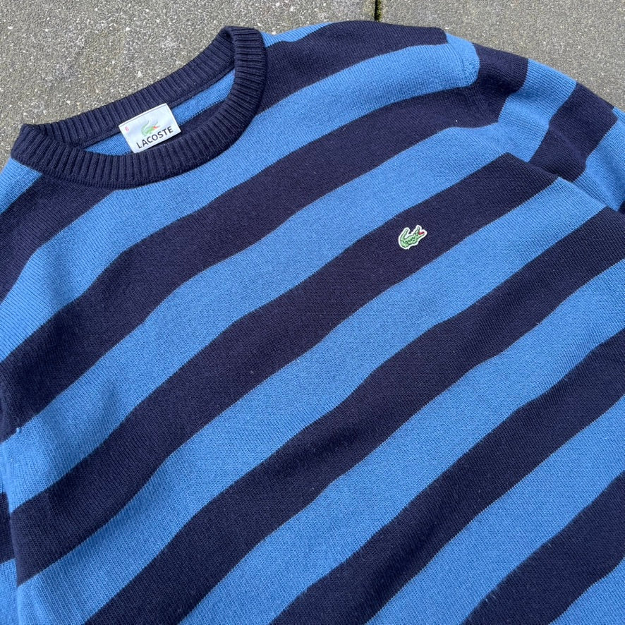 Vintage Blue Lacoste Knit Sweater - M