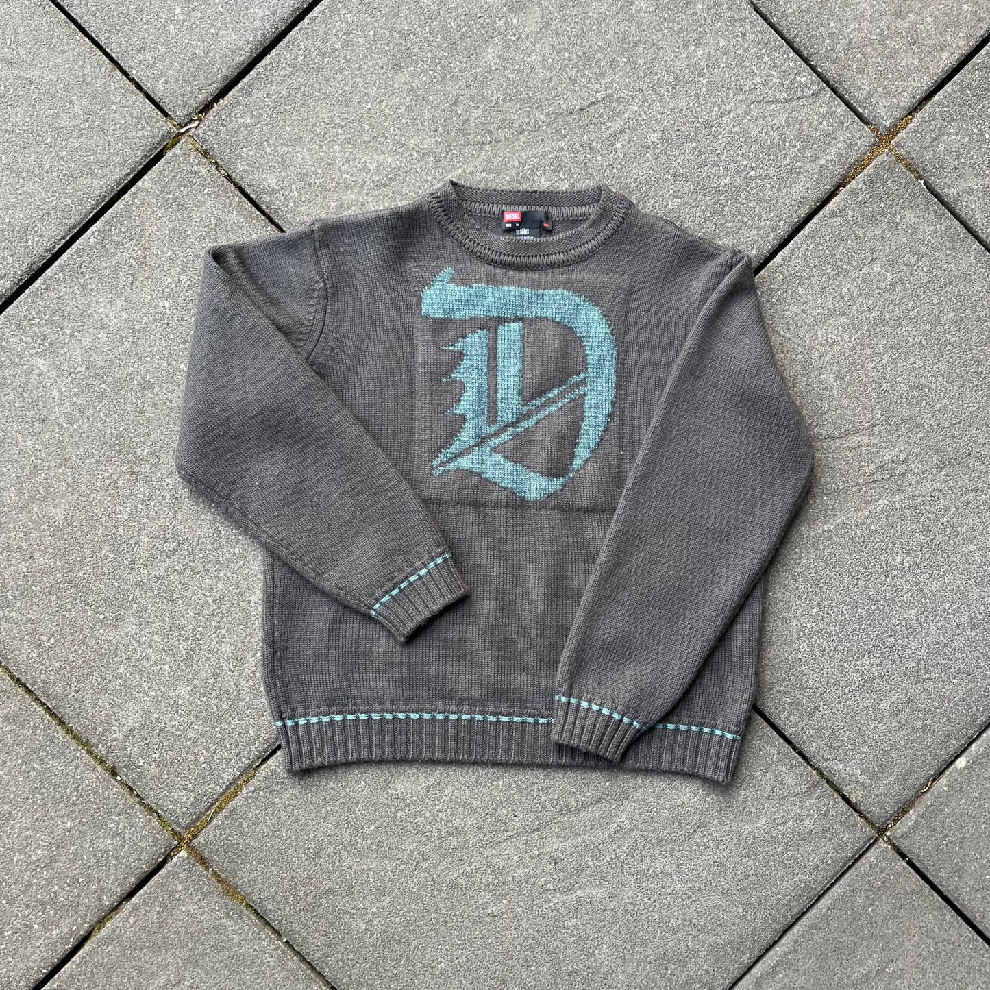 Vintage Grey Diesel Knit Sweater - S (W)