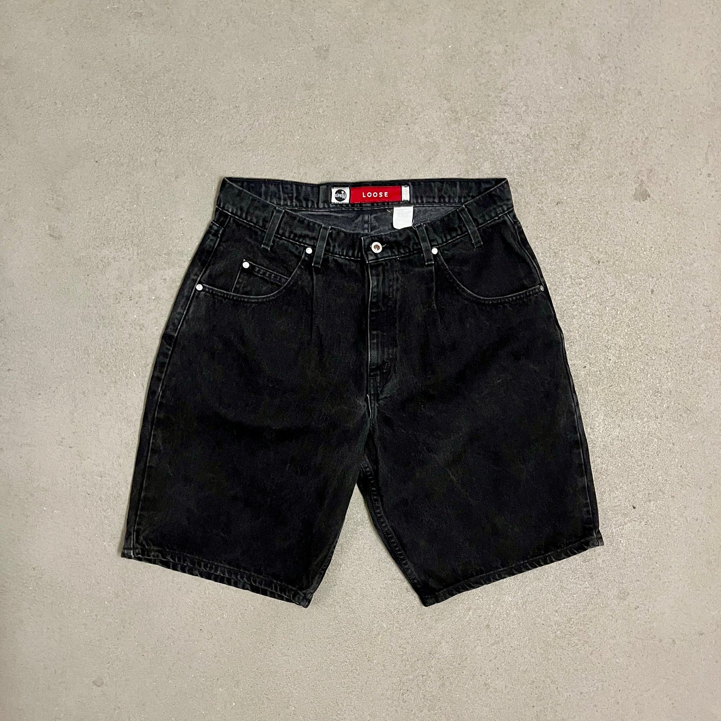 Vintage Black Levis Silver Tab Jeans Shorts - 36