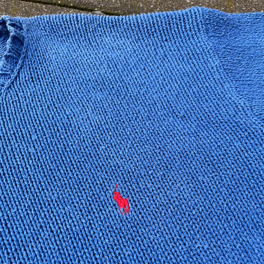 Blue Polo Ralph Lauren Knit Sweater - M