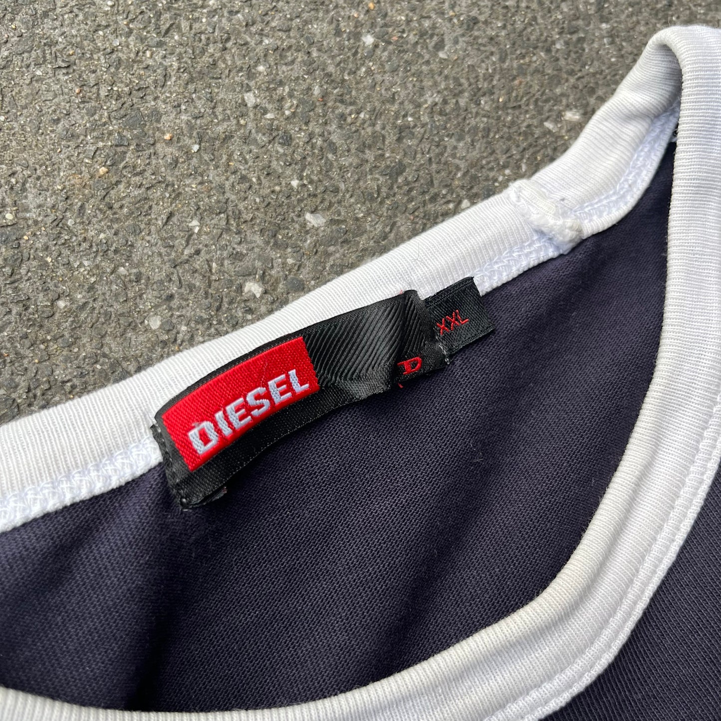 Vintage Blue Diesel Ringer Tee - L