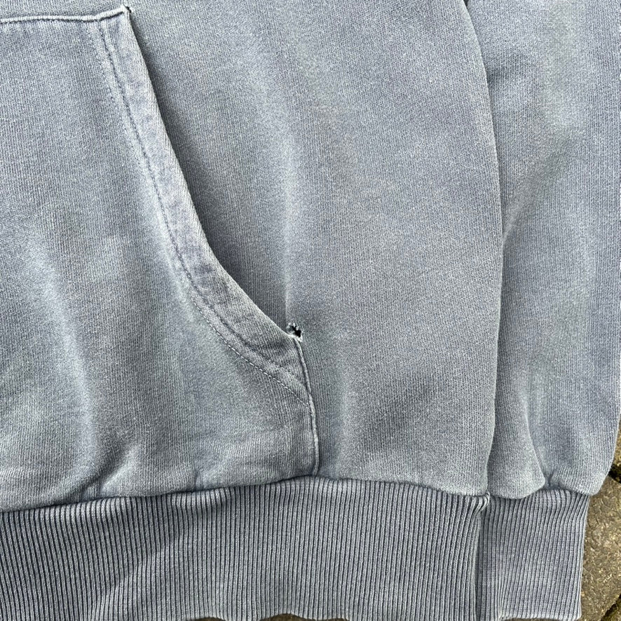 Vintage Grey Faded Fred Perry Hoodie - L
