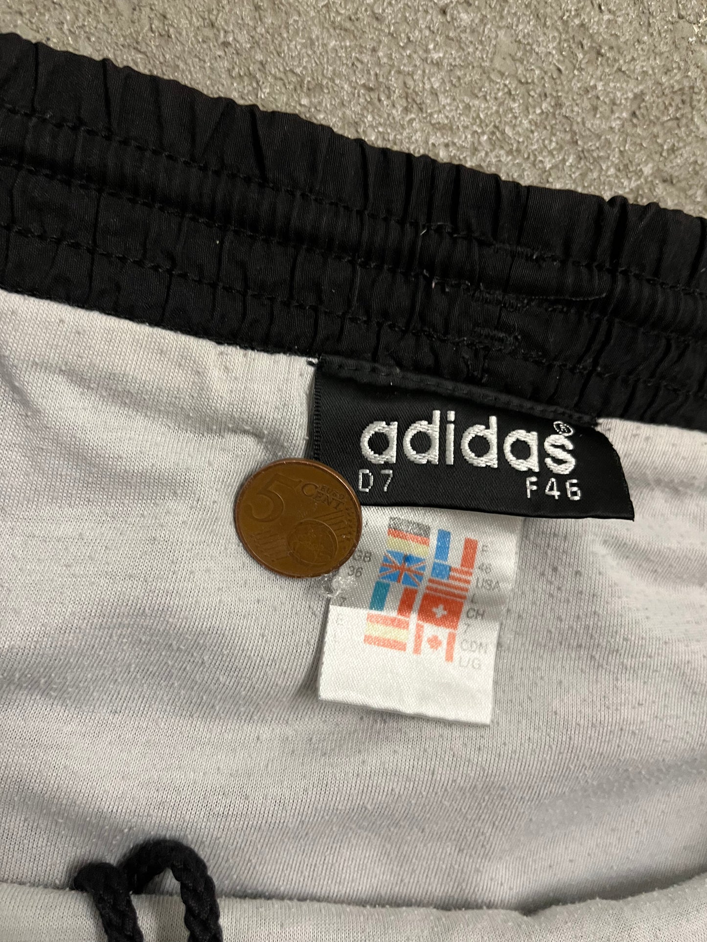 Vintage 90s Black Green Adidas Shorts - L