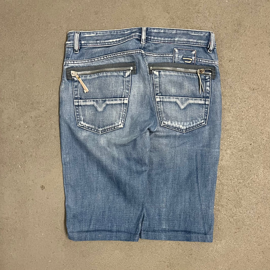 Vintage Blue Diesel Jeans Shorts - 32