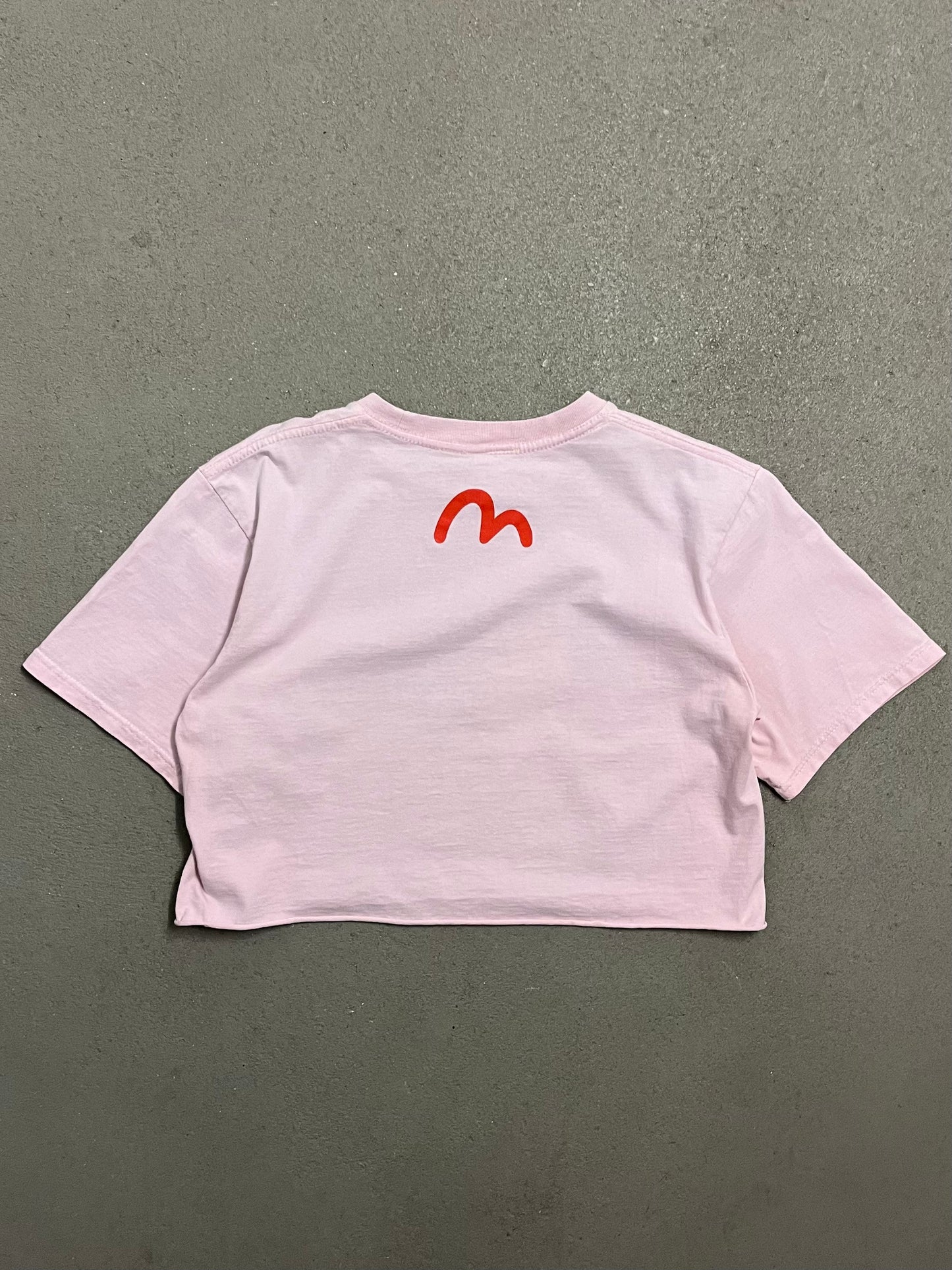 Vintage Pink Evisu Crop Top - S