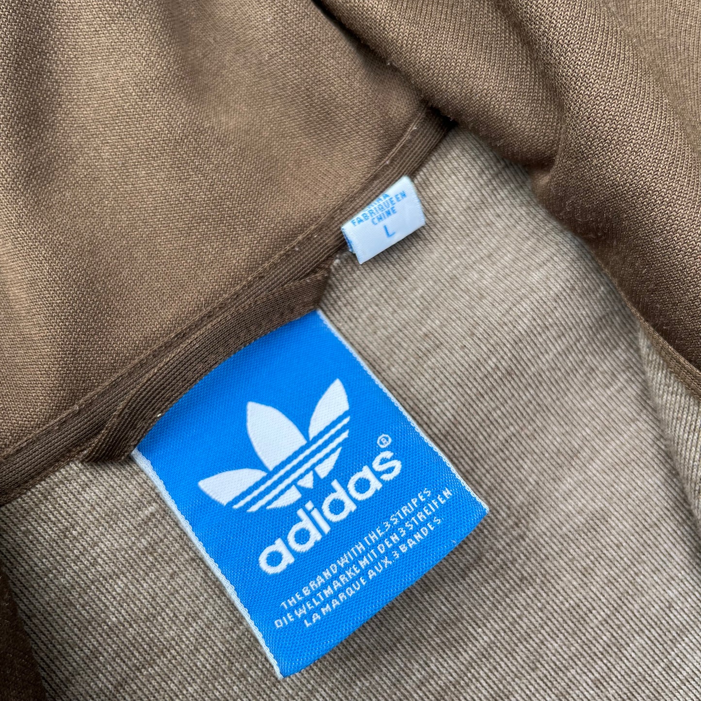 Vintage Brown Gold Adidas Track Jacket - L