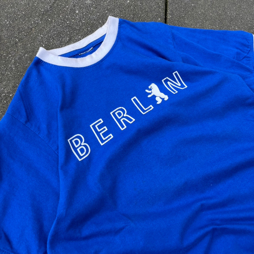 Vintage Blue Berlin Ringer Tee - L
