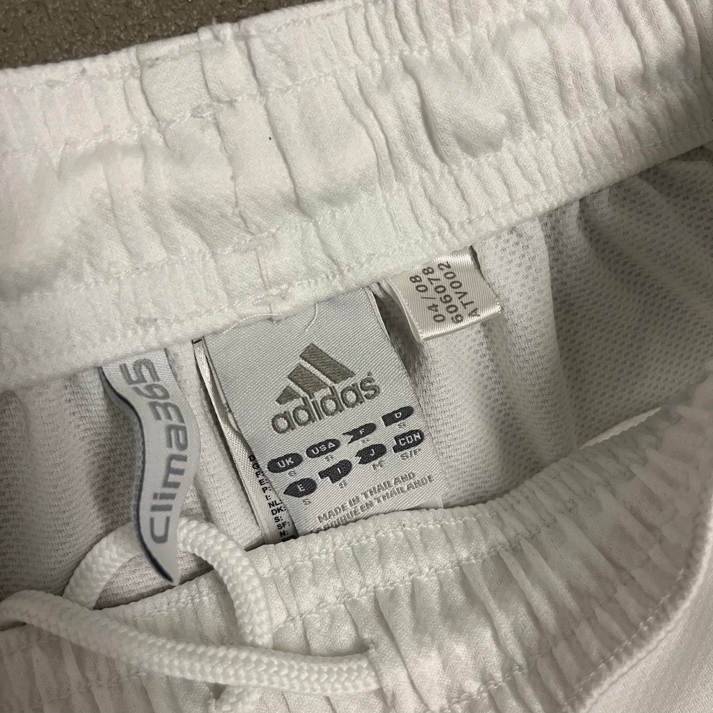 2008 White Blue Adidas Shorts - S