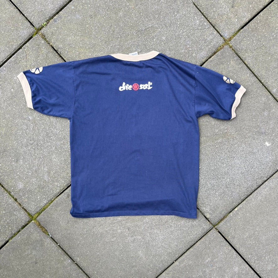Vintage Blue Diesel Ringer Tee - M (W)