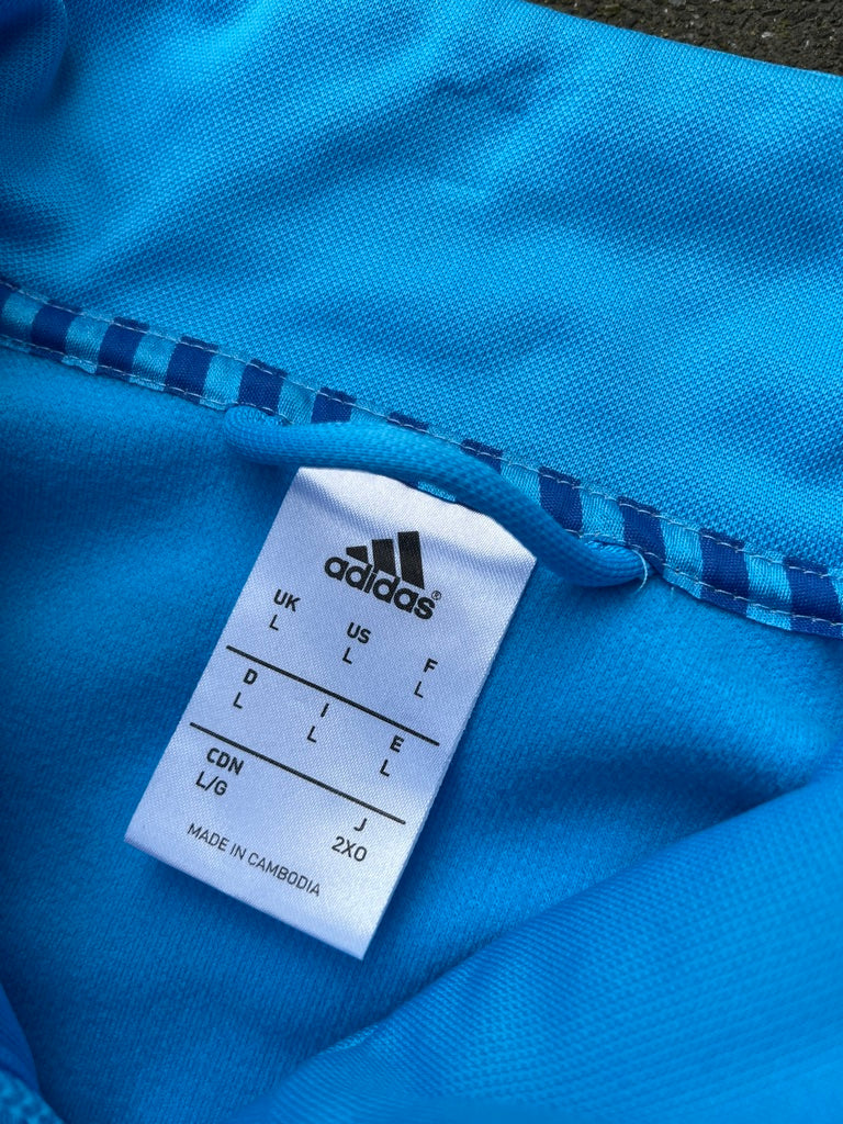 Vintage Blue Adidas Olympique Marseille Track Jacket - L