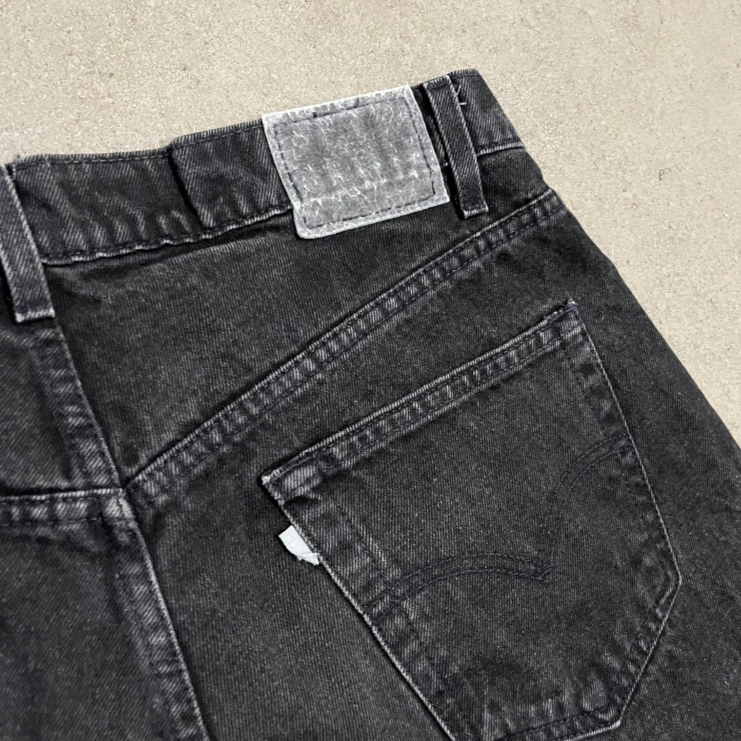 Vintage Black Levis Silver Tab Jeans Shorts - 36