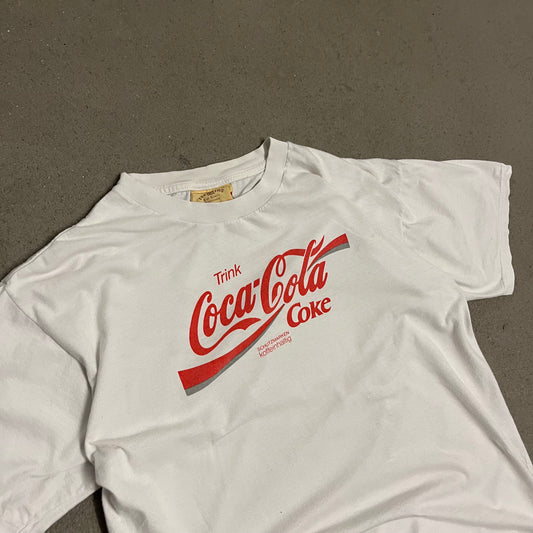 Vintage White Texco Coca Cola Tee - M