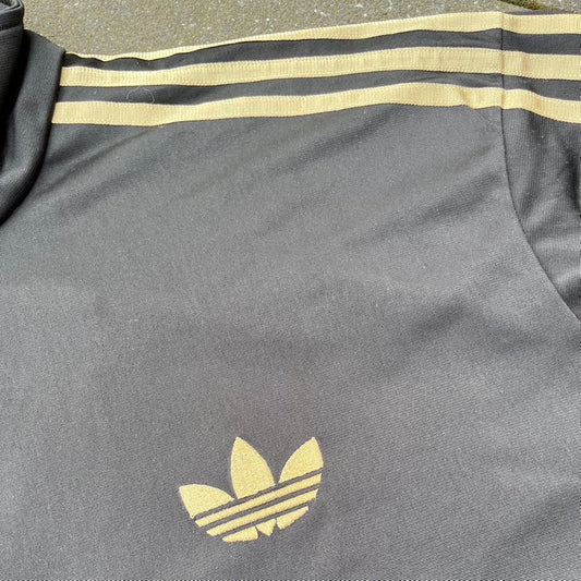 Vintage Black Gold Adidas Firebird Track Jacket - M