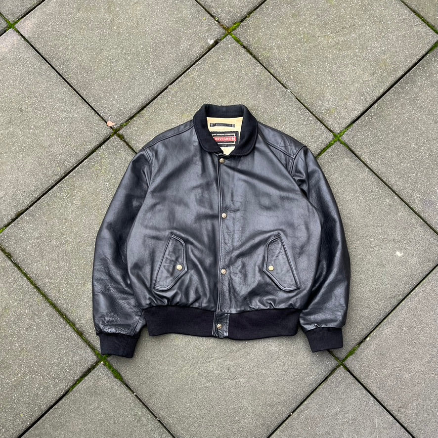 Vintage Black Chevignion Leather Jacket - L
