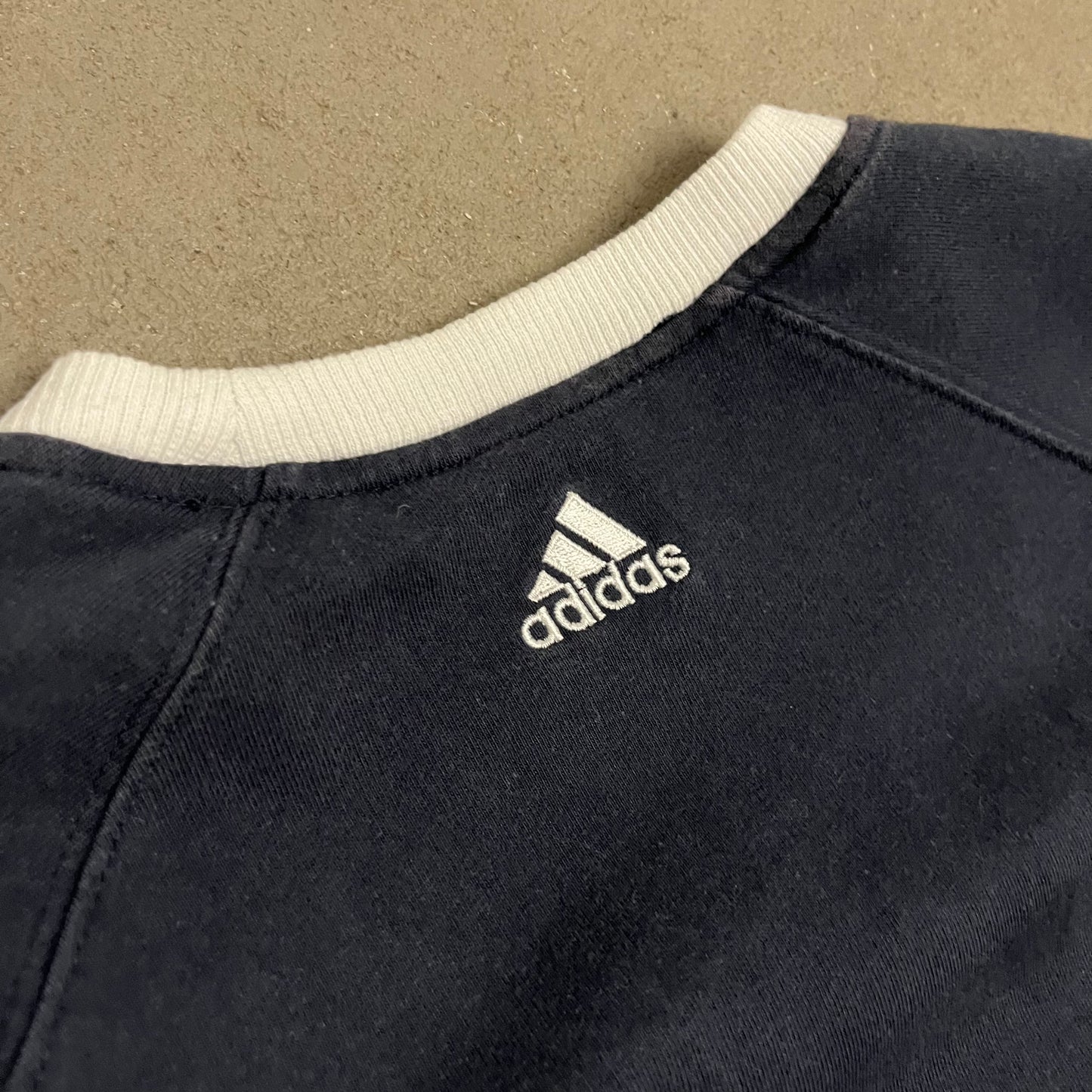 Vintage 2003 Blue Adidas Real Madrid Ringer Tee - M
