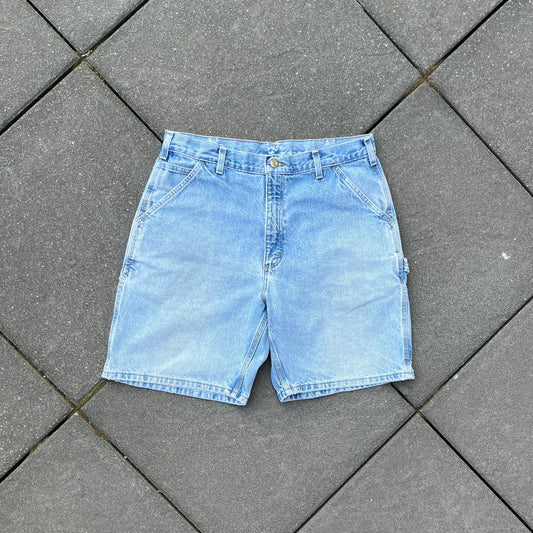 Vintage Blue Carhartt Carpenter Jeans Shorts - 38
