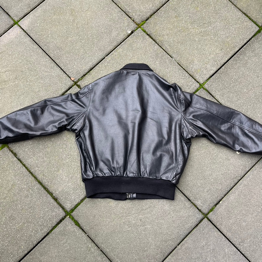 Vintage Black Chevignion Leather Jacket - L