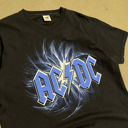 Vintage Black Fruit of the Loom ACDC Tee - XL