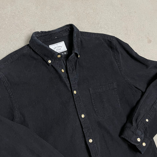 Black Portuguese Flannel Corduroy Shirt - L