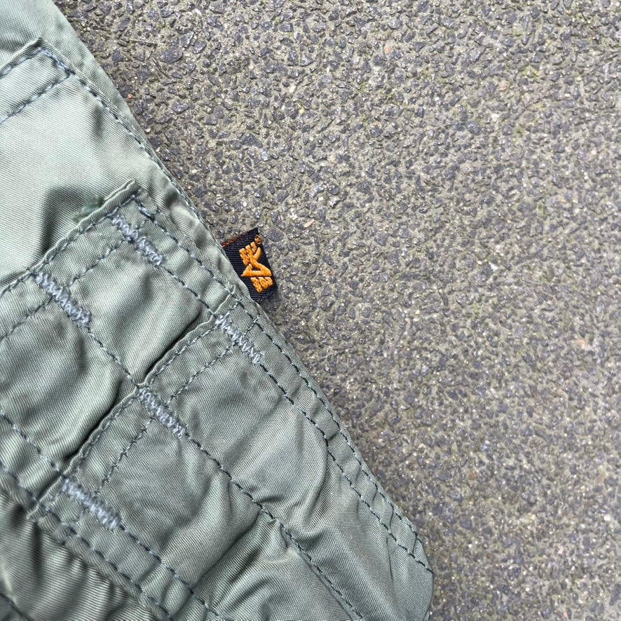 Vintage Green Alpha Industries Bomber Jacket - XL