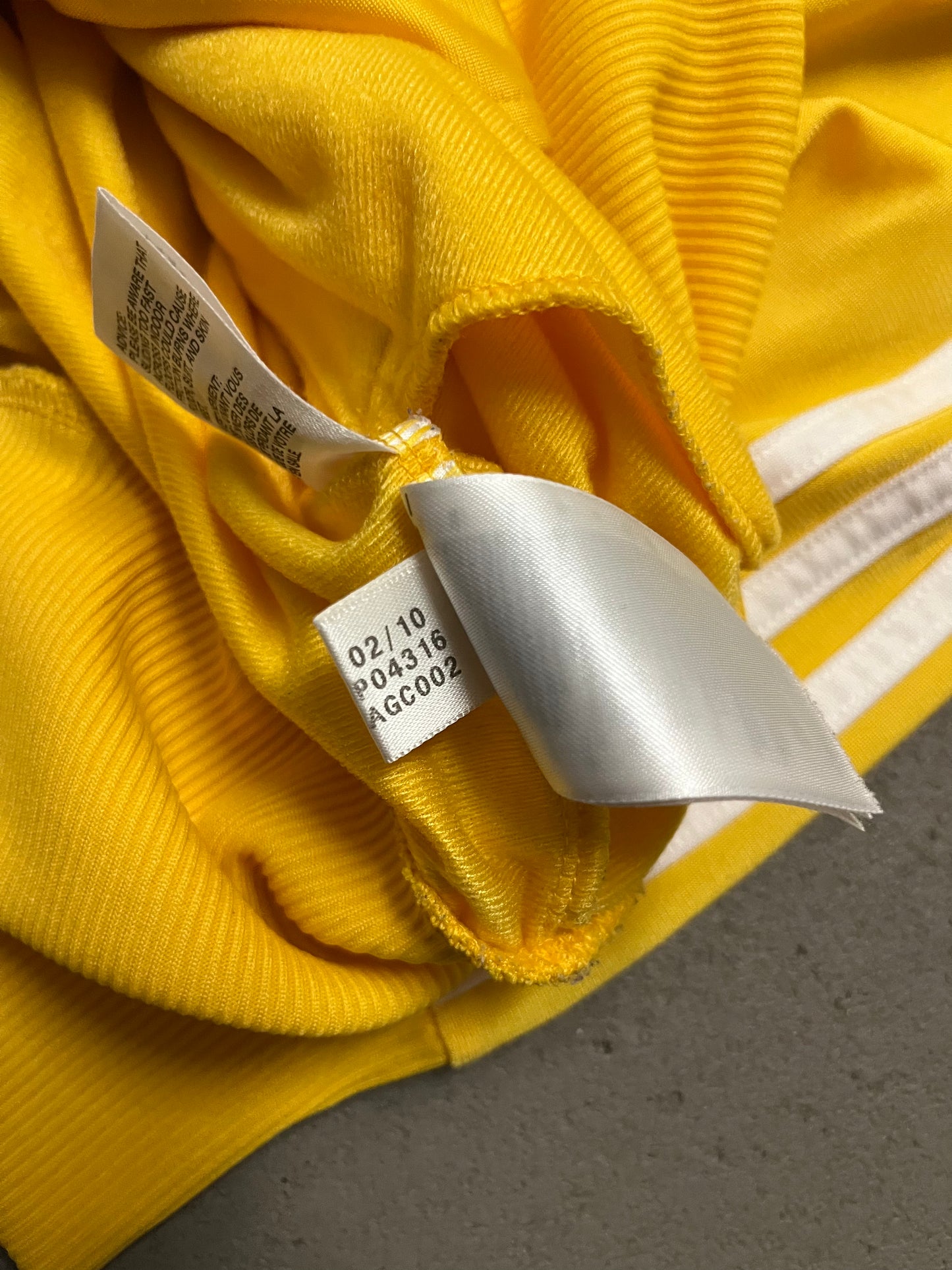 2015 Yellow Adidas Firebird Track Jacket - S