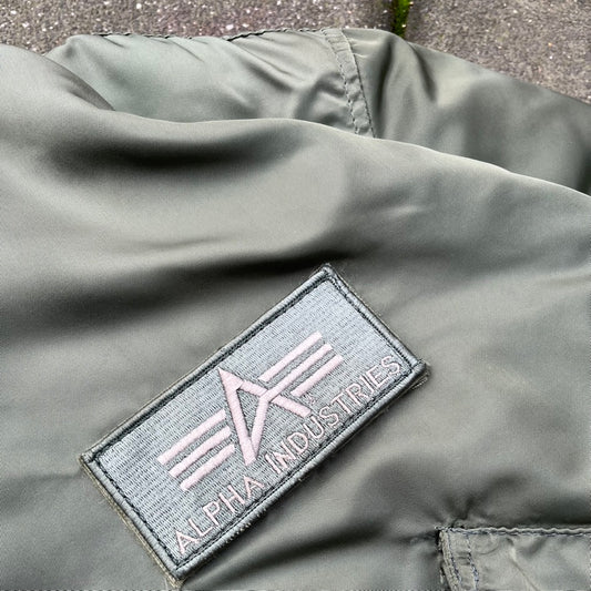 Vintage Green Alpha Industries Bomber Jacket - XL