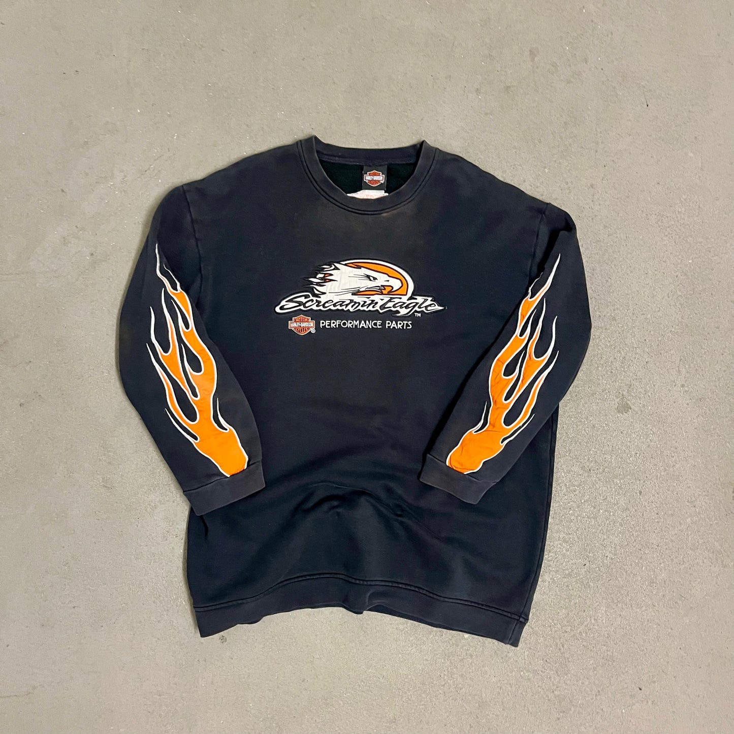 Vintage Black Harley Davidson Sweater - XL