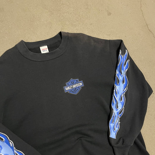 Vintage Black Harley Davidson Sweater - L
