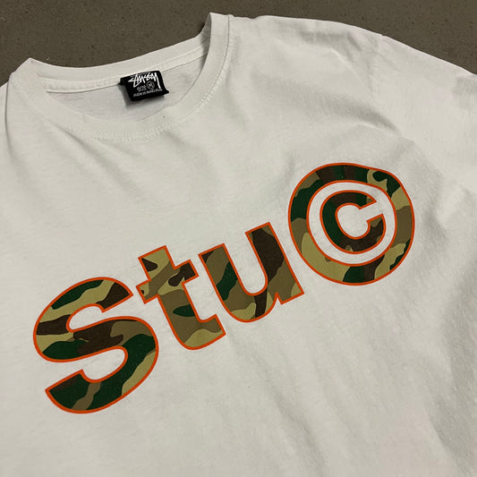 White Stüssy Tee - M