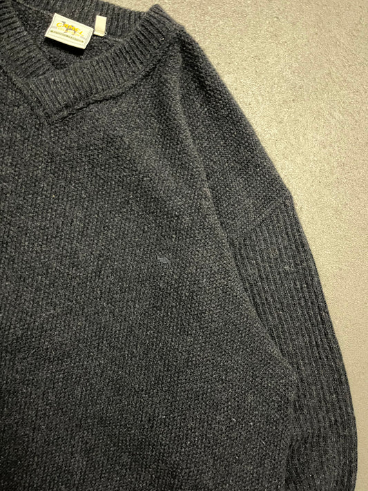 Vintage Black Camel Knit Sweater - XL