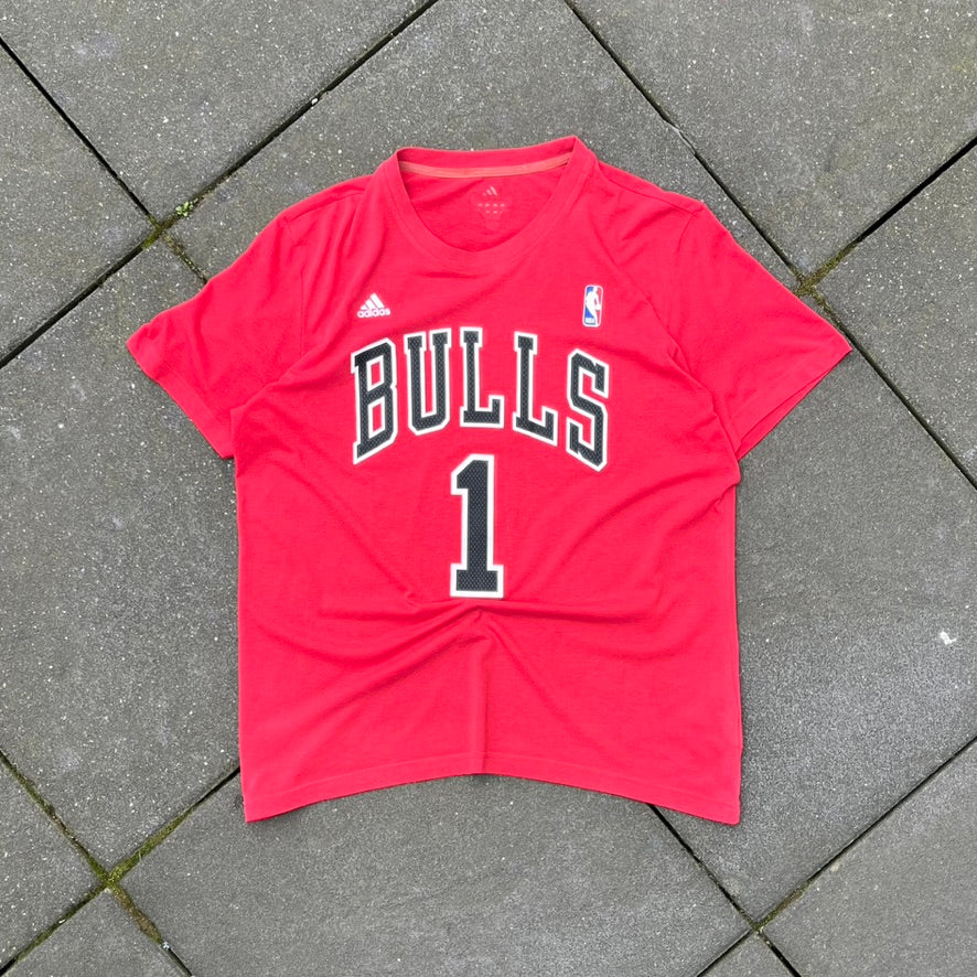 2015 Red Adidas Bulls Tee - L