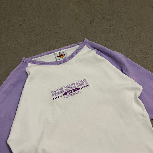 Vintage White Pink Hard Rock Longsleeve - M (W)